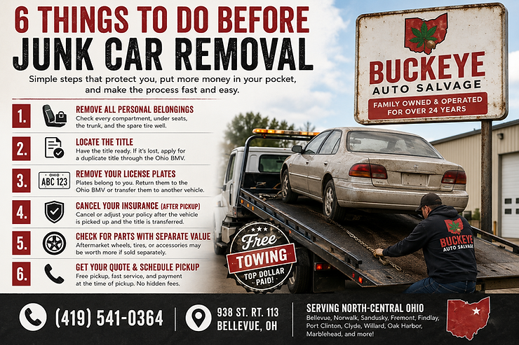 6 things to do before junk car removal