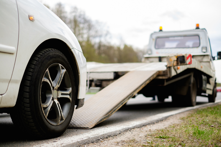 towing car